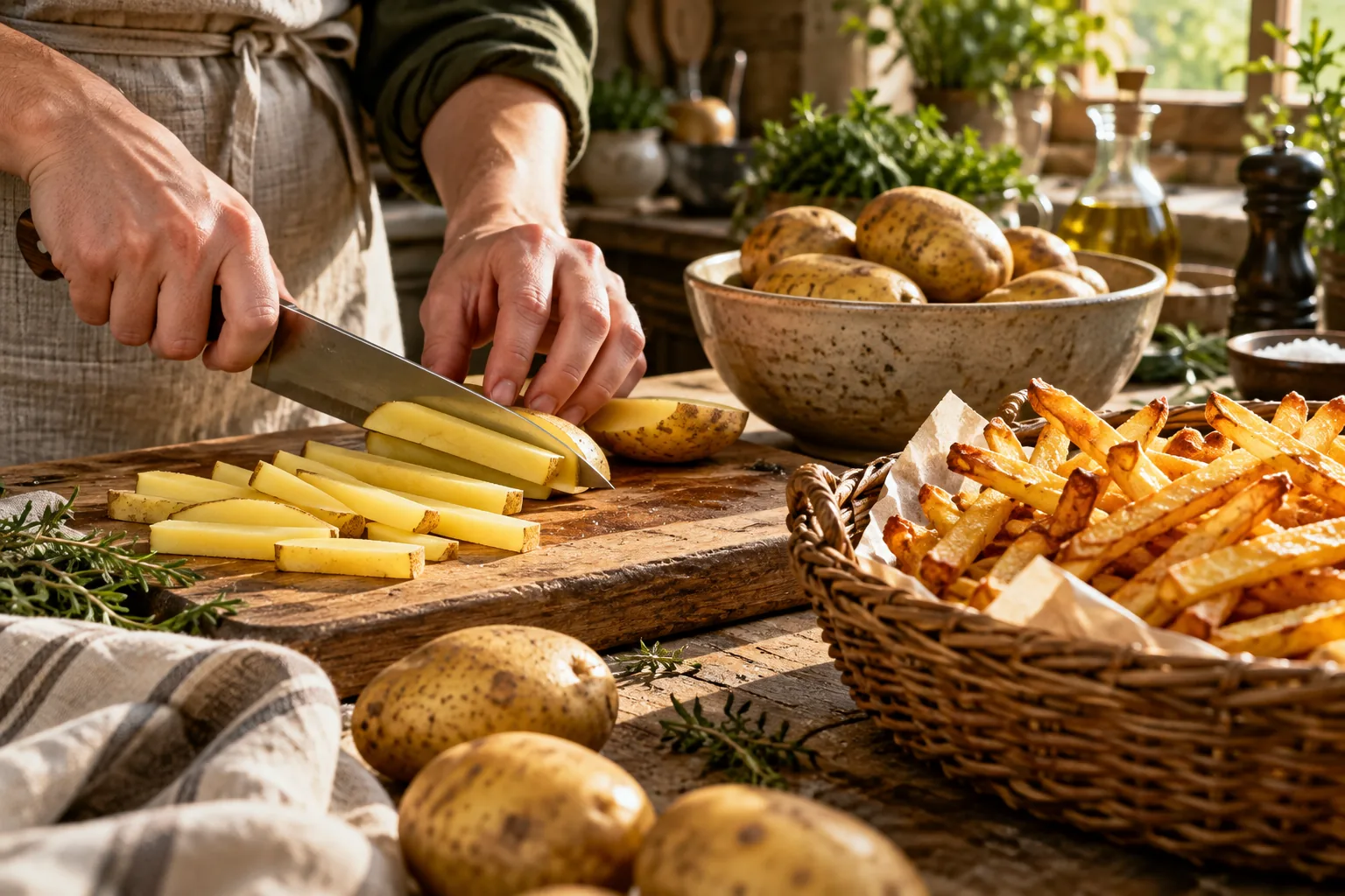 Faire des frites maison croustillantes